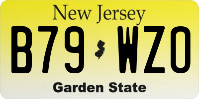NJ license plate B79WZO