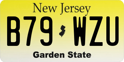 NJ license plate B79WZU