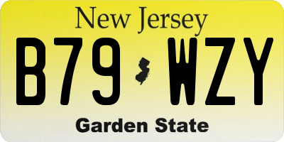 NJ license plate B79WZY