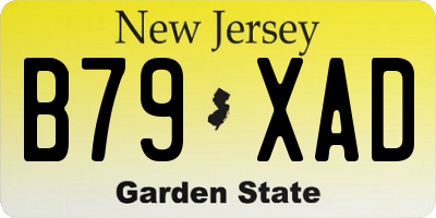 NJ license plate B79XAD
