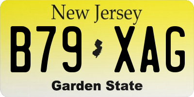 NJ license plate B79XAG