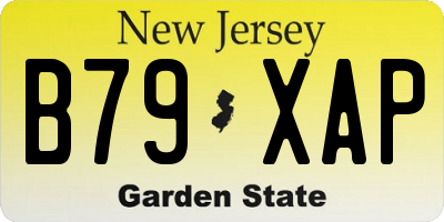 NJ license plate B79XAP