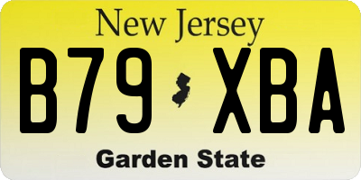 NJ license plate B79XBA