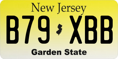 NJ license plate B79XBB