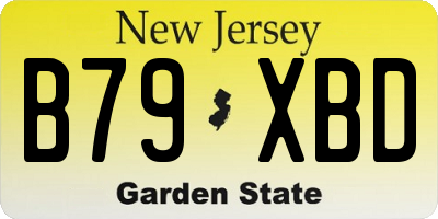 NJ license plate B79XBD