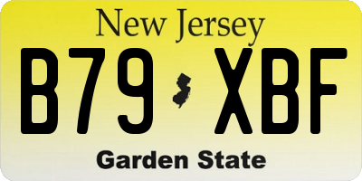 NJ license plate B79XBF