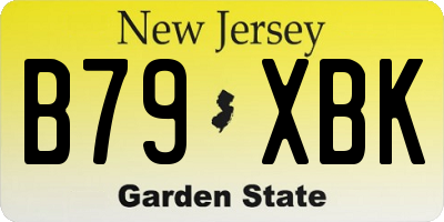 NJ license plate B79XBK