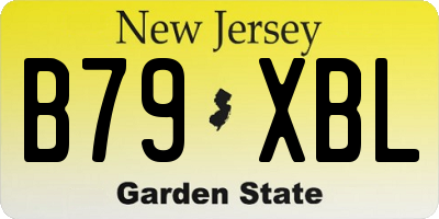 NJ license plate B79XBL