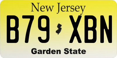 NJ license plate B79XBN
