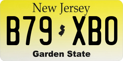NJ license plate B79XBO