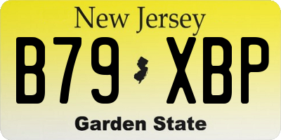 NJ license plate B79XBP