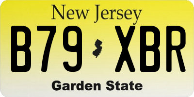 NJ license plate B79XBR