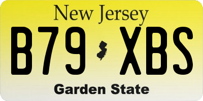 NJ license plate B79XBS