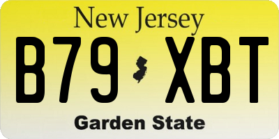 NJ license plate B79XBT
