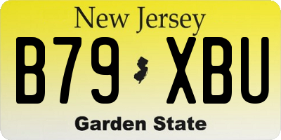 NJ license plate B79XBU