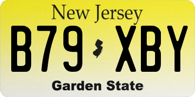 NJ license plate B79XBY