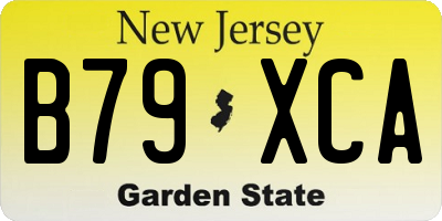 NJ license plate B79XCA