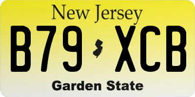 NJ license plate B79XCB