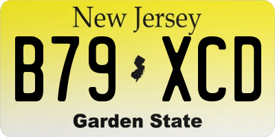 NJ license plate B79XCD