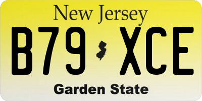 NJ license plate B79XCE