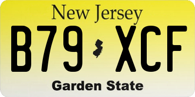 NJ license plate B79XCF