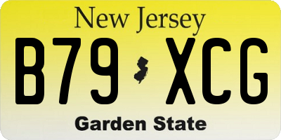 NJ license plate B79XCG