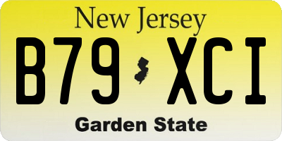 NJ license plate B79XCI