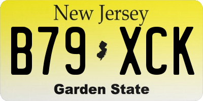 NJ license plate B79XCK