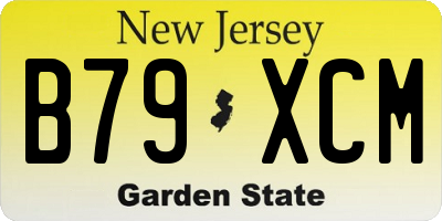 NJ license plate B79XCM