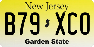 NJ license plate B79XCO