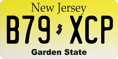 NJ license plate B79XCP