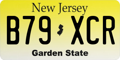 NJ license plate B79XCR