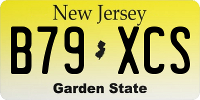 NJ license plate B79XCS