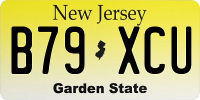 NJ license plate B79XCU