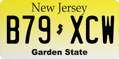 NJ license plate B79XCW