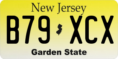NJ license plate B79XCX