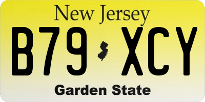 NJ license plate B79XCY
