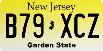 NJ license plate B79XCZ