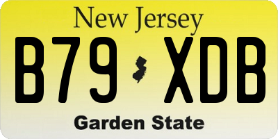 NJ license plate B79XDB
