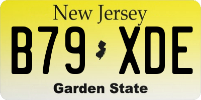 NJ license plate B79XDE