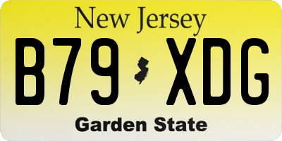 NJ license plate B79XDG