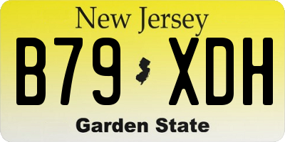 NJ license plate B79XDH