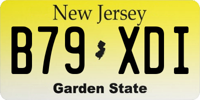 NJ license plate B79XDI