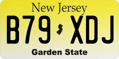 NJ license plate B79XDJ