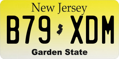 NJ license plate B79XDM