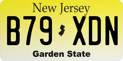 NJ license plate B79XDN