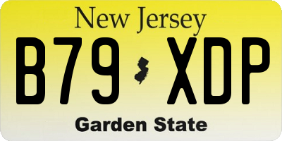 NJ license plate B79XDP