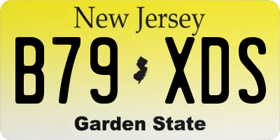 NJ license plate B79XDS
