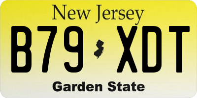 NJ license plate B79XDT