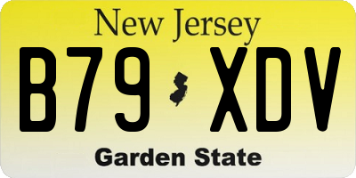 NJ license plate B79XDV